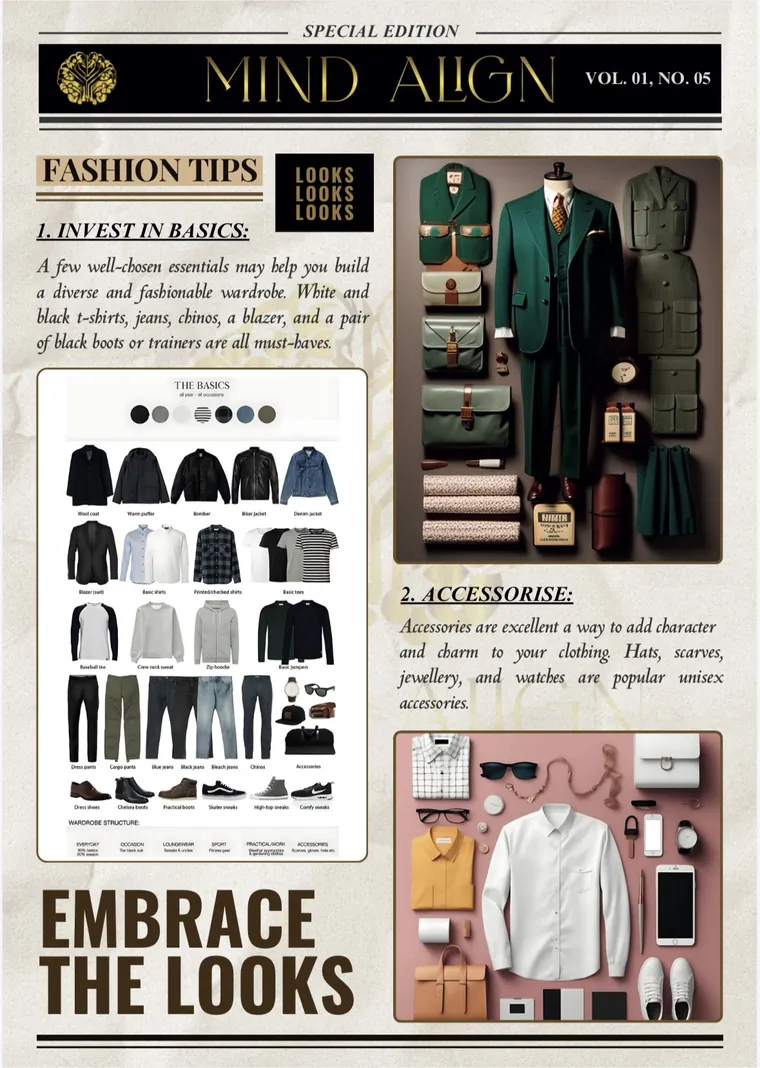 Mind Align Daily, Vol. 01 No. 05: Fashion tips